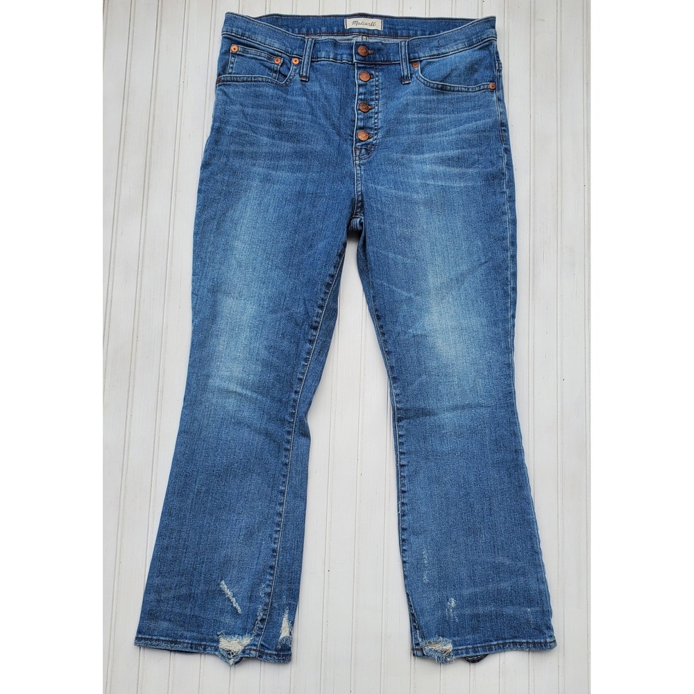 American Eagle‎ Stretch High Rise Bootcut Jeans Medium Wash Womens 6 Long